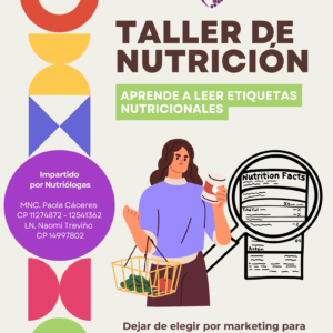 Taller en línea: Aprende a leer etiquetas nutricionales